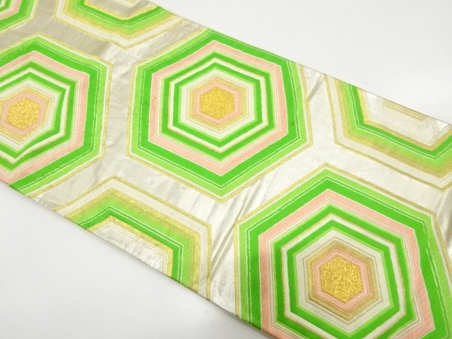JAPANESE KIMONO / ANTIQUE FUKURO OBI / SILK / WOVEN KIKKO